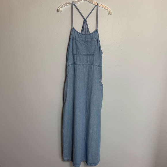 Newport News Dresses & Skirts - NEWPORT NEWS JEAN SKINNY STRAP OVERALL DRESS  6